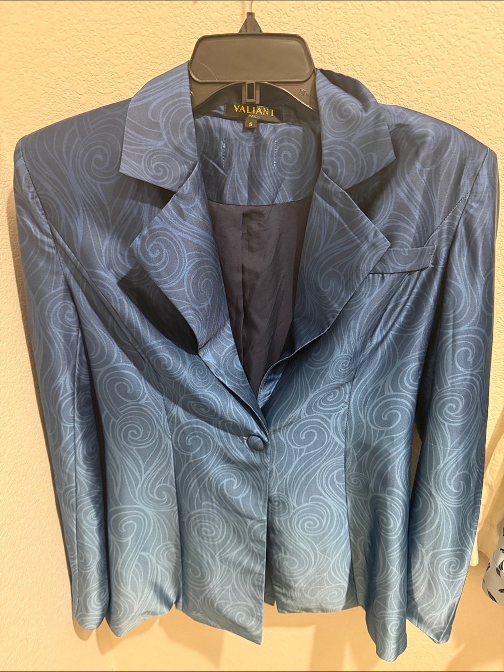 Valiant Blue Satin Swirl Blazer